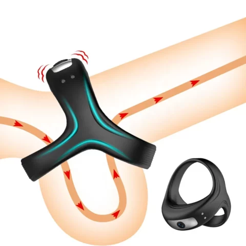 Rechargeable Vibrate Penis / Delay ring - S134